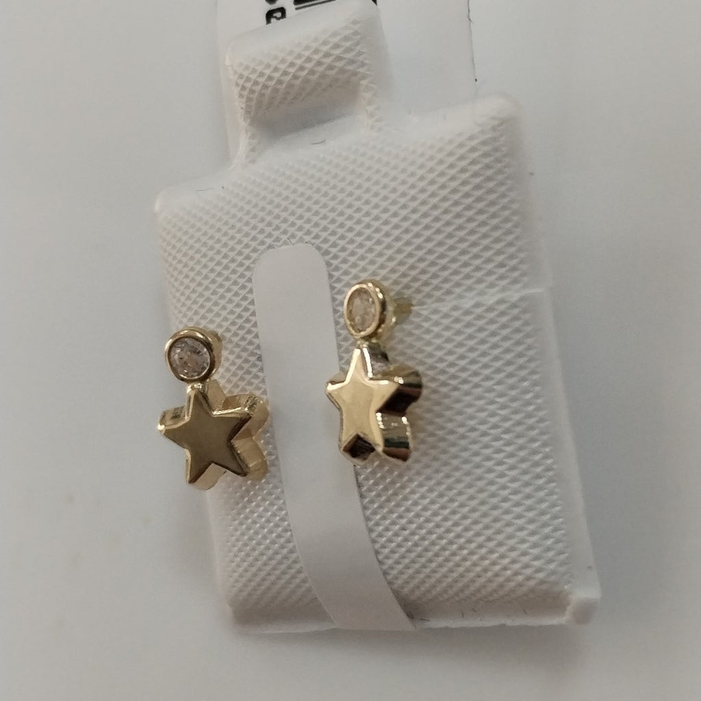 BROQUELES BROQUEL FIG ESTRELLA C CIRCONIA 14K 0.2603 GR (NUEVO)