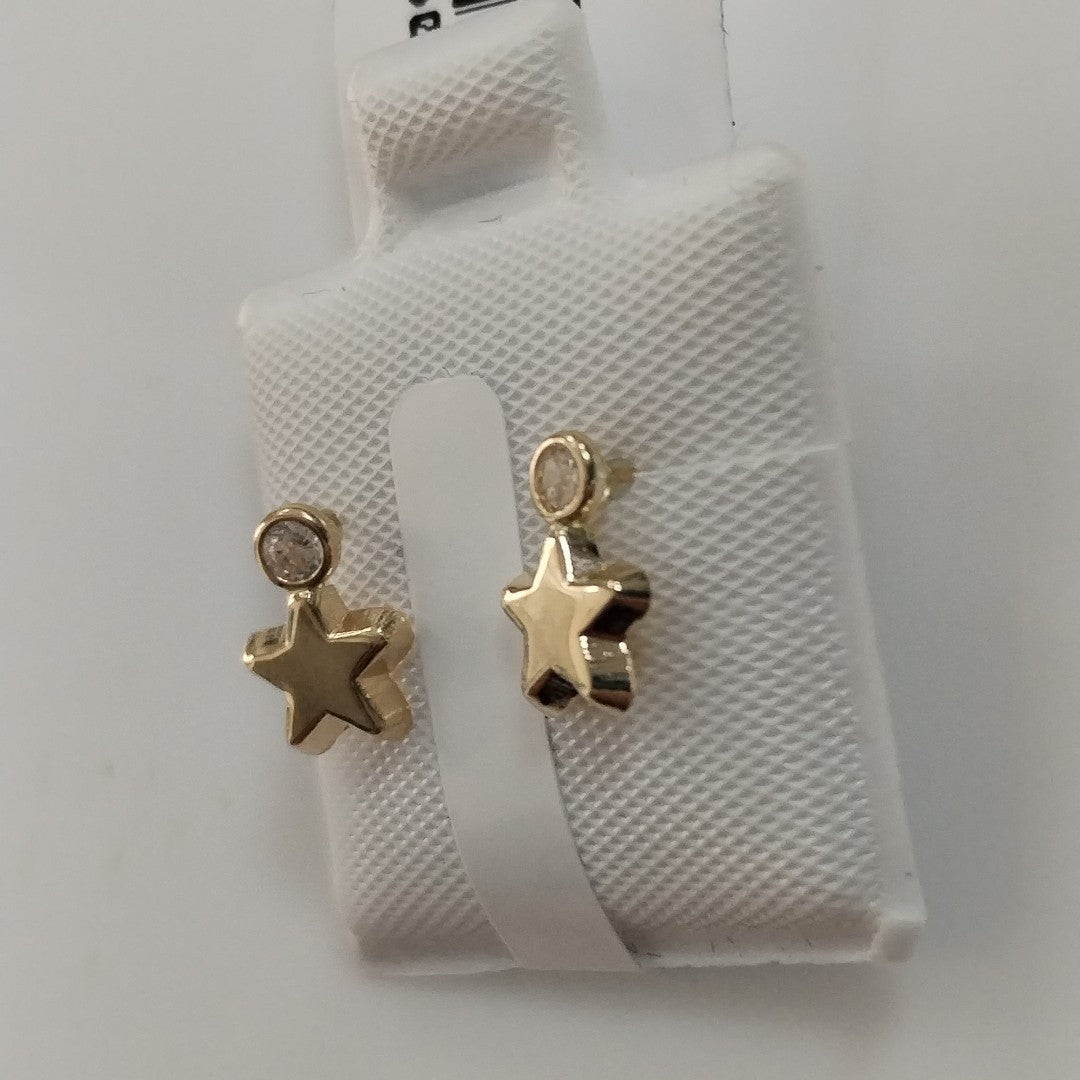 BROQUELES BROQUEL FIG ESTRELLA C CIRCONIA 14K 0.2603 GR (NUEVO)