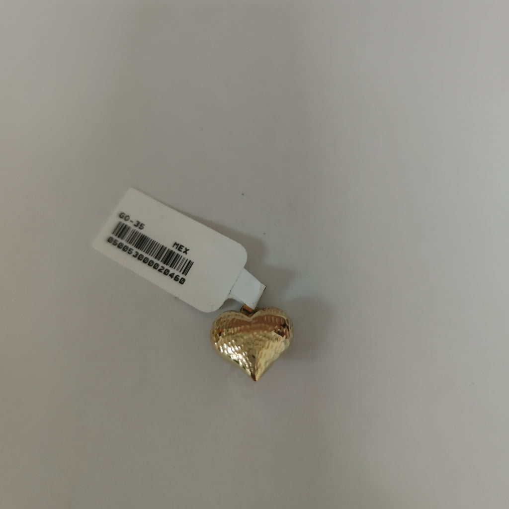 DIJE TEJIDO CORAZON LABRADO 14K 1.4 GR (NUEVO)