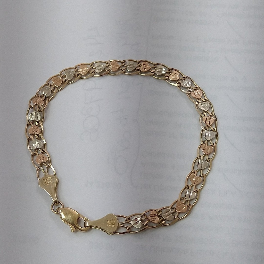 PULSERA ORO COMBINADO 10 K 5.5 GRMS (SEMINUEVO)