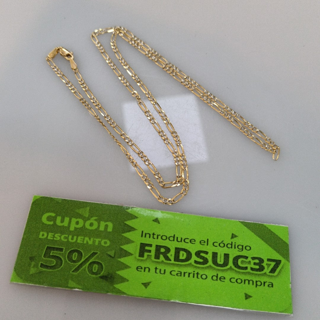 CADENA 3X1 DIAMANTADA 14K 55 CM 4.7 GR (NUEVO)