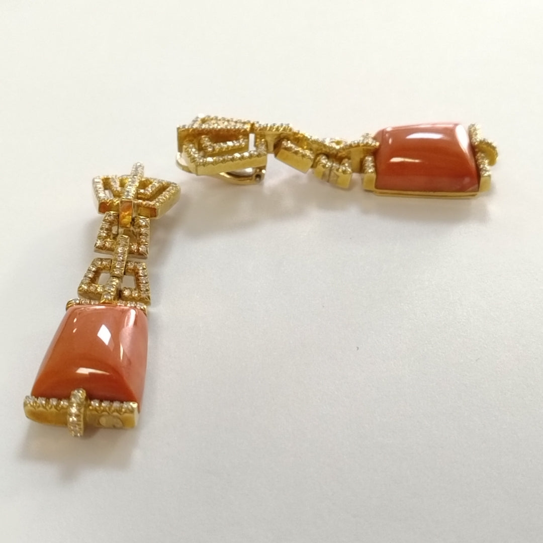 ARETES PAR ORO 18 K 30,40 GRMS (SEMINUEVO)