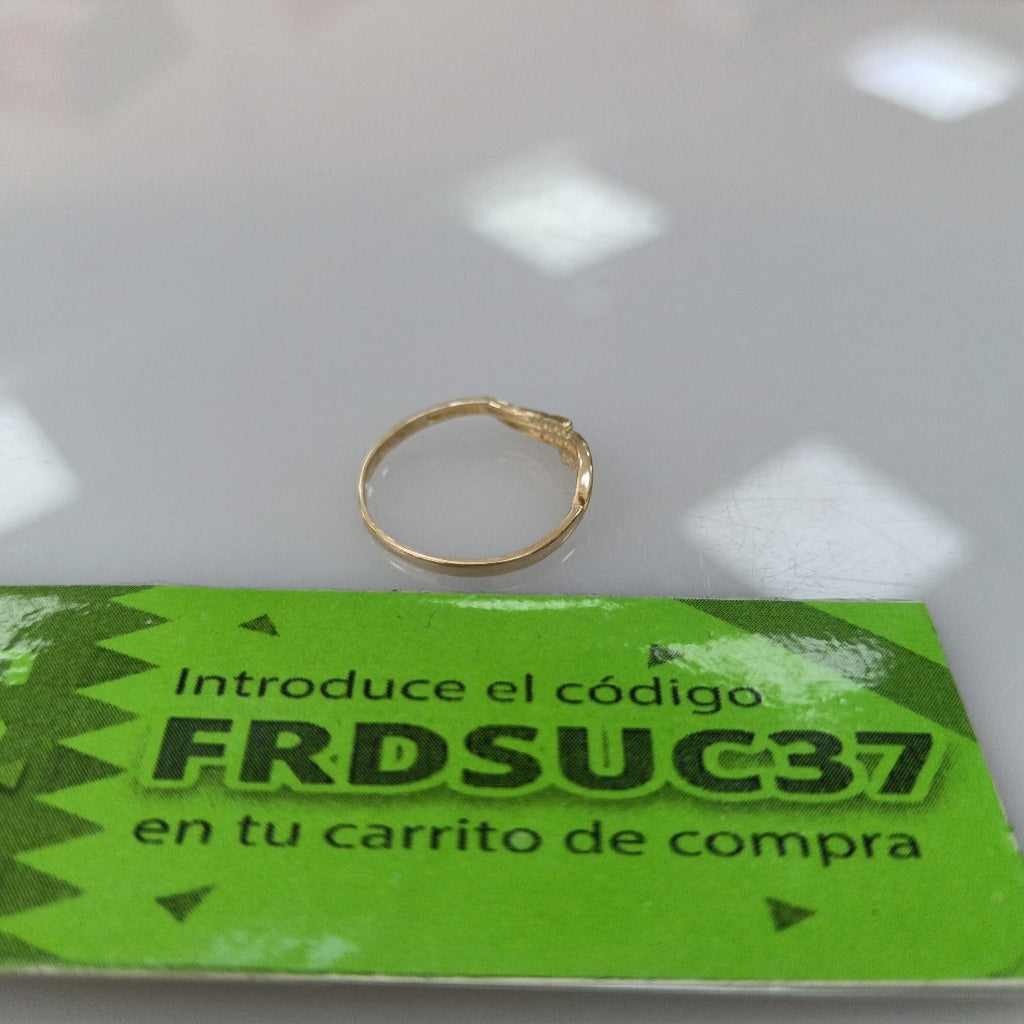 ANILLOS CON CIRCONIAS 14K TALLA 7 0.8 GR (NUEVO)
