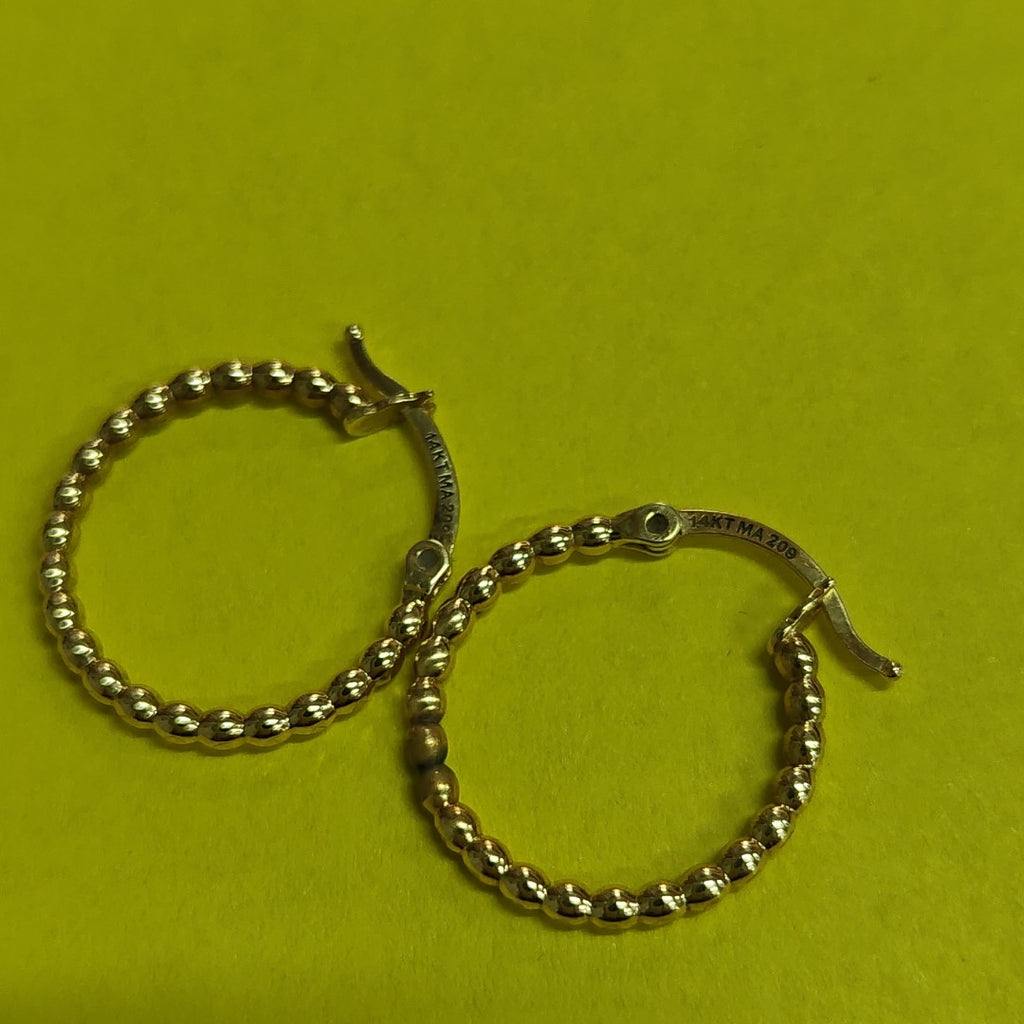 ARRACADAS PAR ORO 14 K 1.7 GRMS (SEMINUEVO)