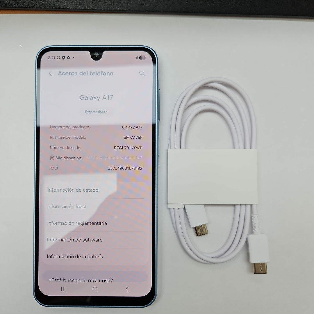 CELULAR SAMSUNG GALAXY A17 SM-A175F (2025) 128 GB 4 GB RAM (SEMINUEVO)