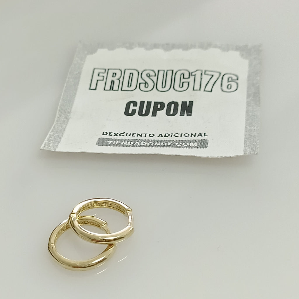 ARETES ARRACADA C CIRCONIAS 14K 1.6 GR (NUEVO)
