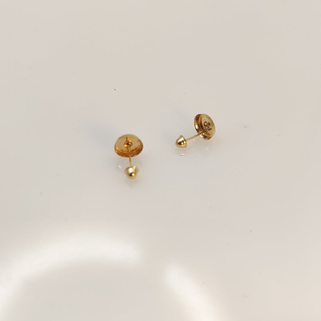 BROQUELES BROQUEL FIG BOTON C CIRCONIA 14K 0.2916 GR (NUEVO)