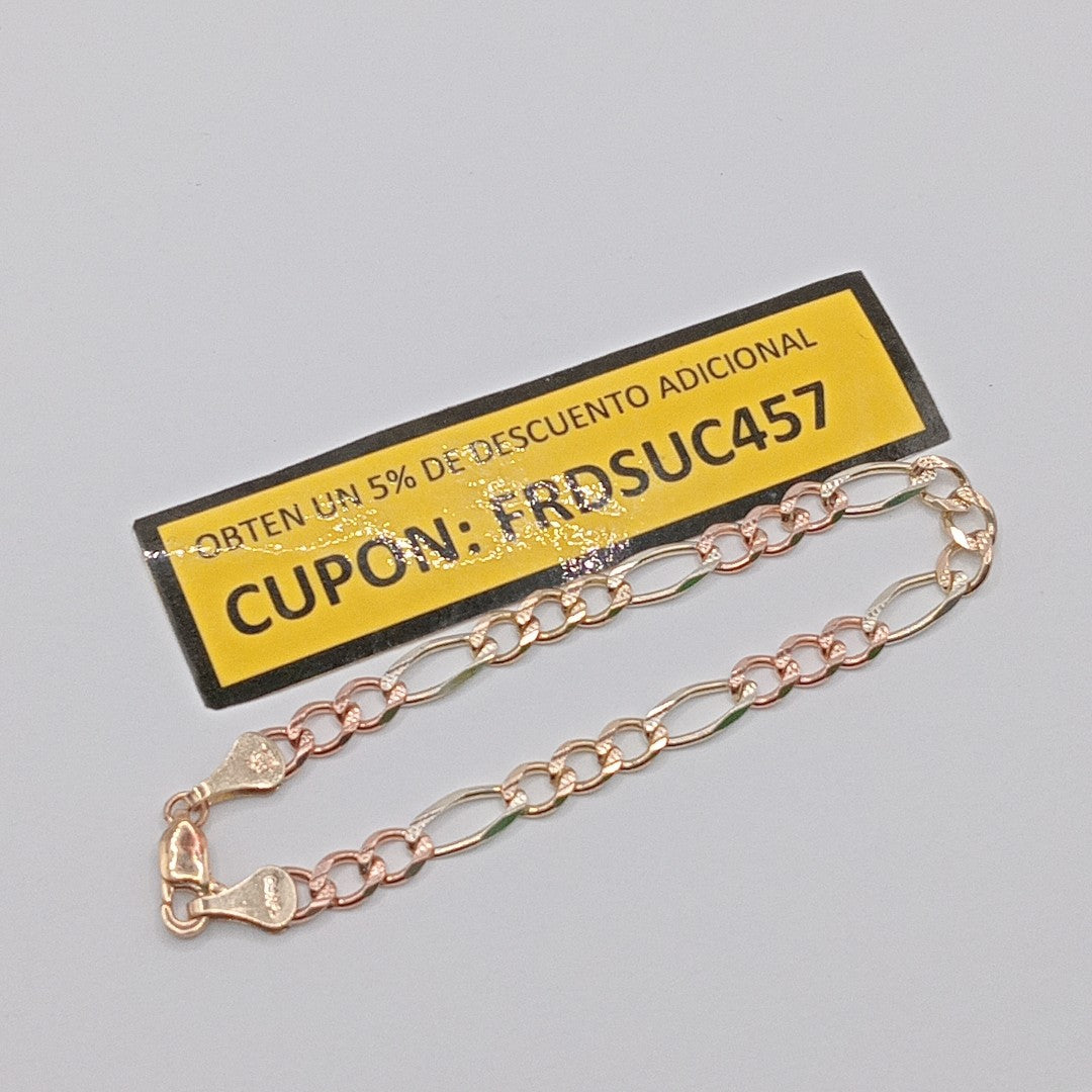 PULSERA ORO COMBINADO 10 K 6.8 GRMS (SEMINUEVO)