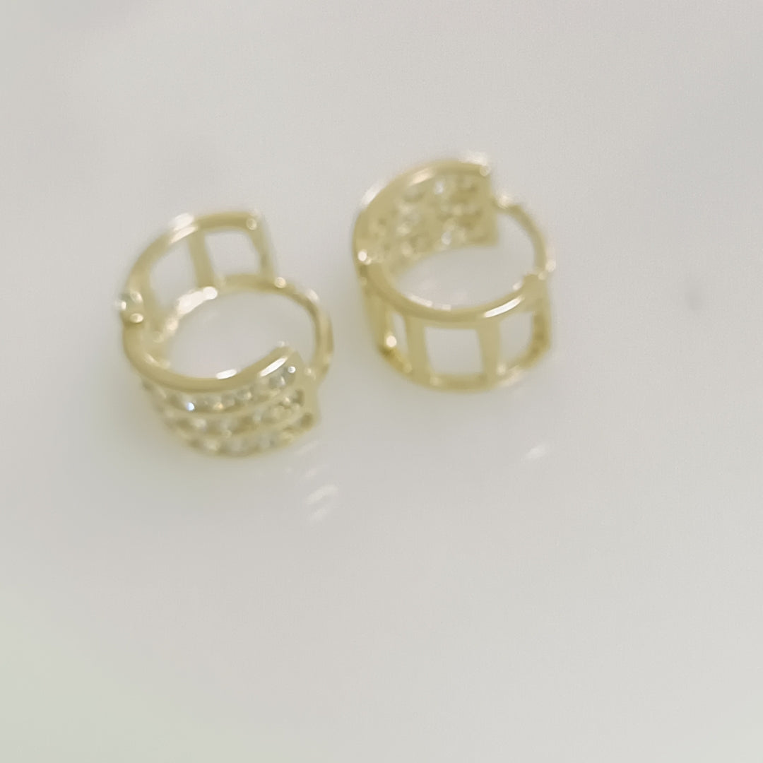 ARETES HUGGIES C CIRCONIA 14K 2.2 GR (NUEVO)