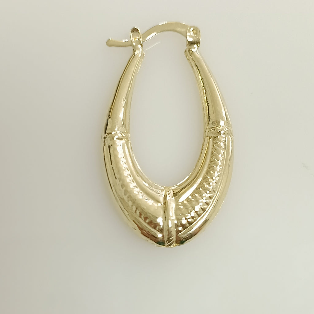 ARETES ARRACADAS ESTRIADAS 14K 2.6 GR (NUEVO)