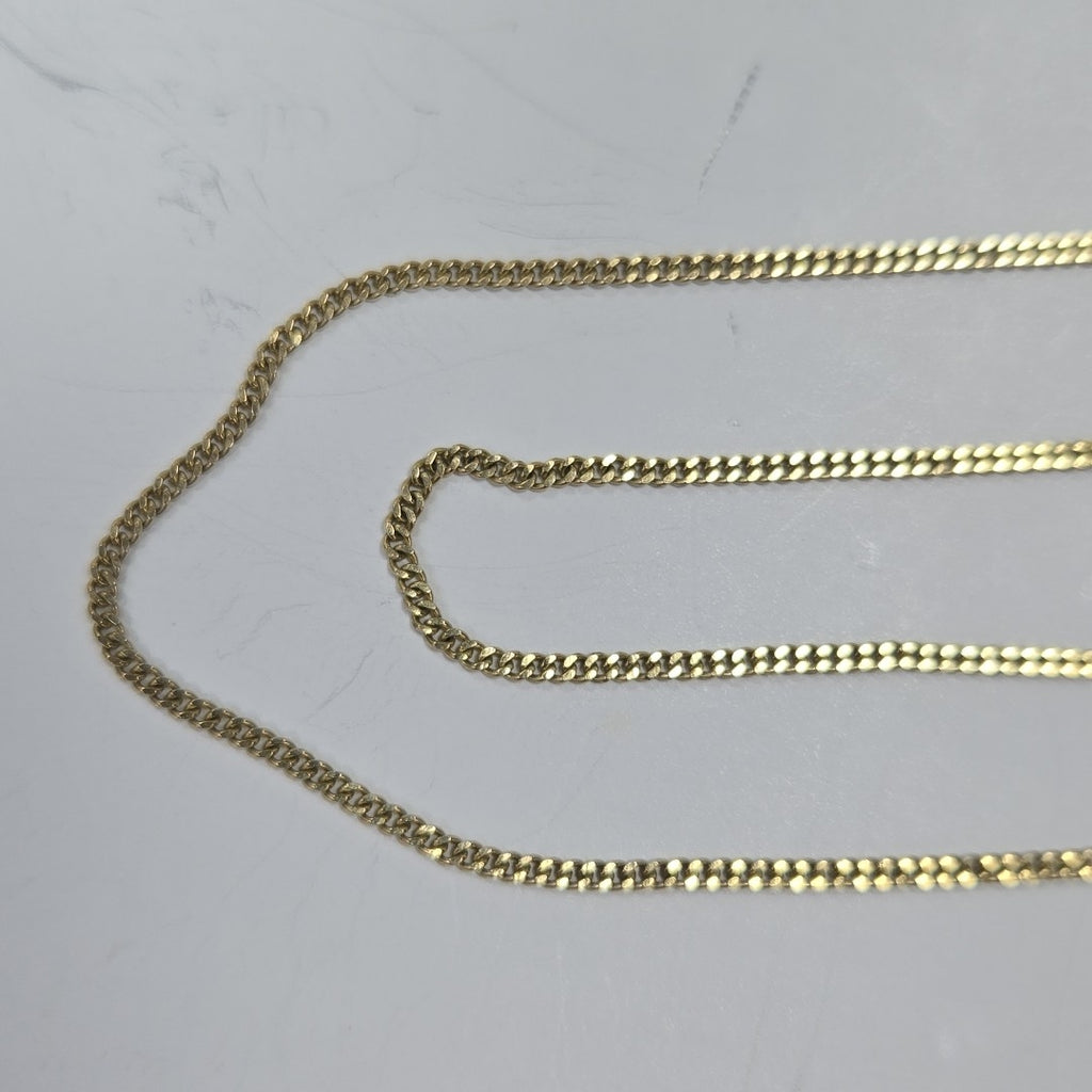 CADENAS TEJIDO BARBADA ORO 10K 55 CM 3.1 GR (NUEVO)