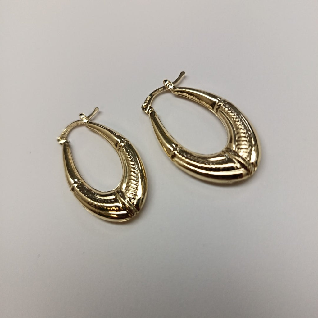 ARETES ARRACADAS ESTRIADAS 14K 2.6 GR (NUEVO)