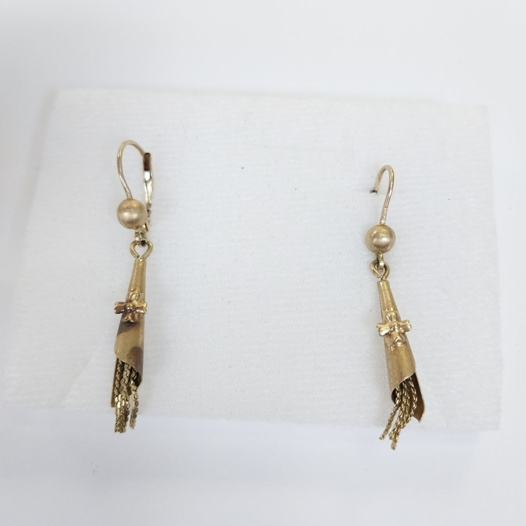 ARETES PAR ORO 14 K 4,00 GRMS (SEMINUEVO)