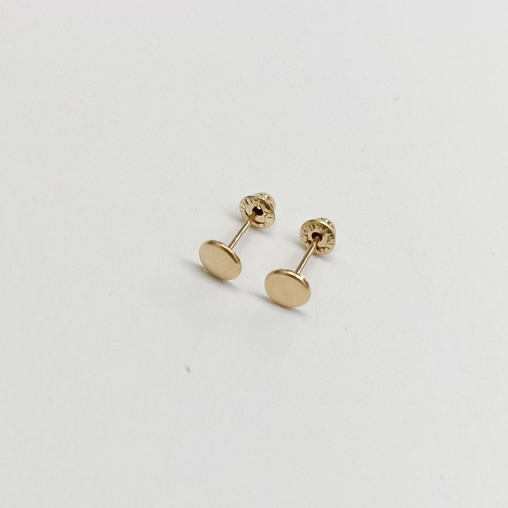 BROQUELES BROQUEL FIG TAPON REDONDO 14K 0.1408 GR (NUEVO)