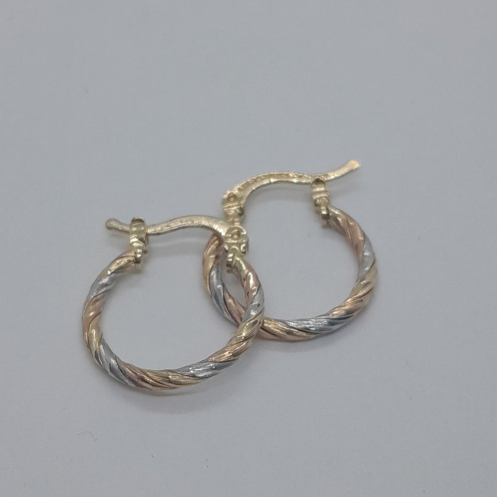 ARETES ARRACADAS COMBINADAS 14K 2 GR (NUEVO)