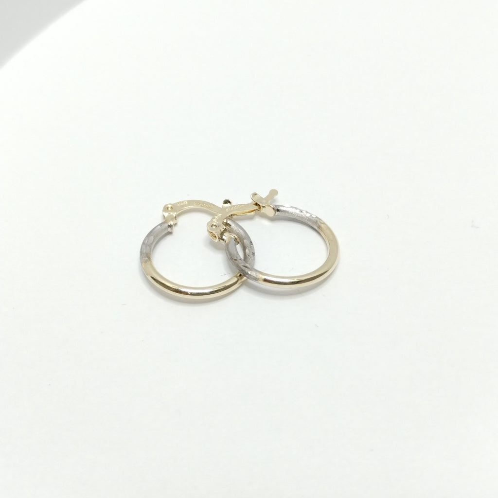 ARETES ARRACADAS COMBINADAS 14K 1.1 GR (NUEVO)