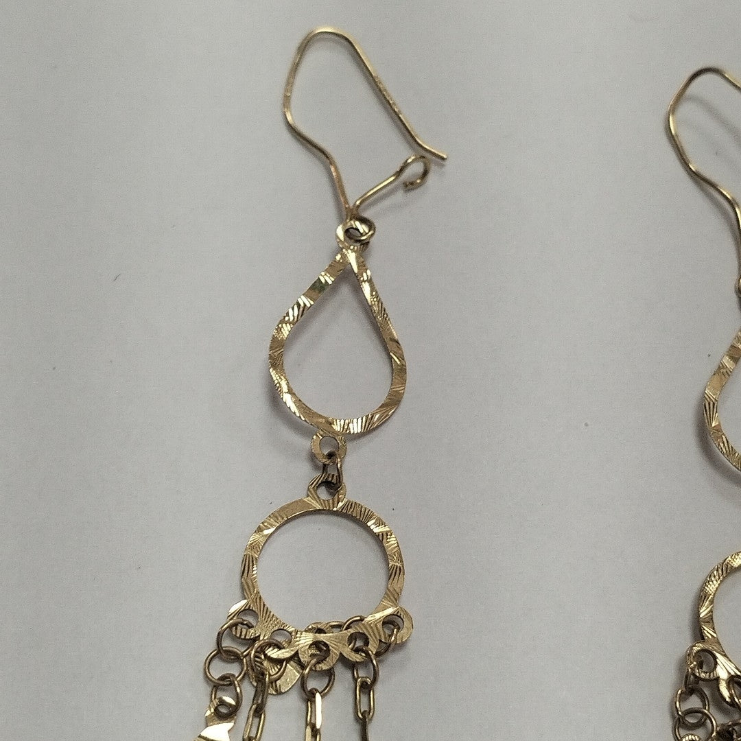 ARETES PAR ORO 14 K 1.8 GRMS (SEMINUEVO)