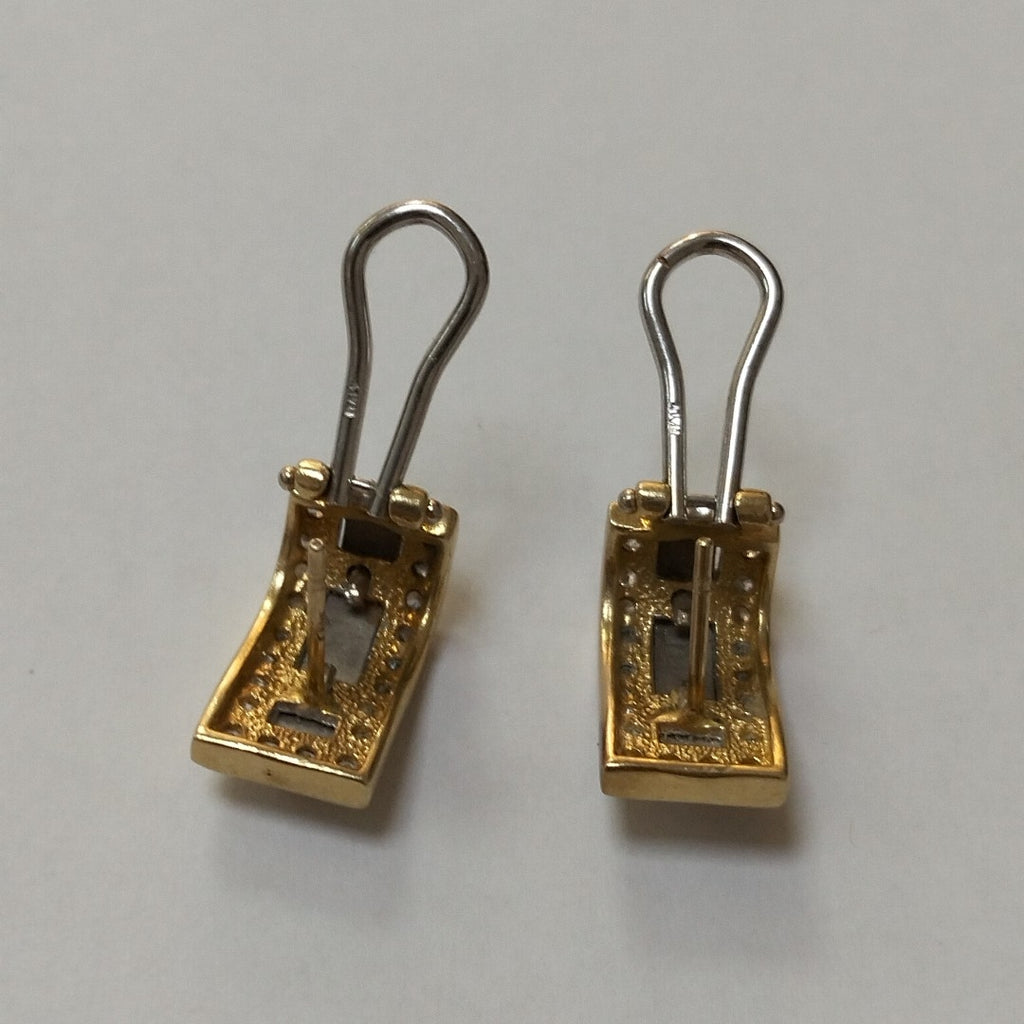 ARETES PAR ORO, ORO COMBINADO 14 K 7.7 GRMS (SEMINUEVO)