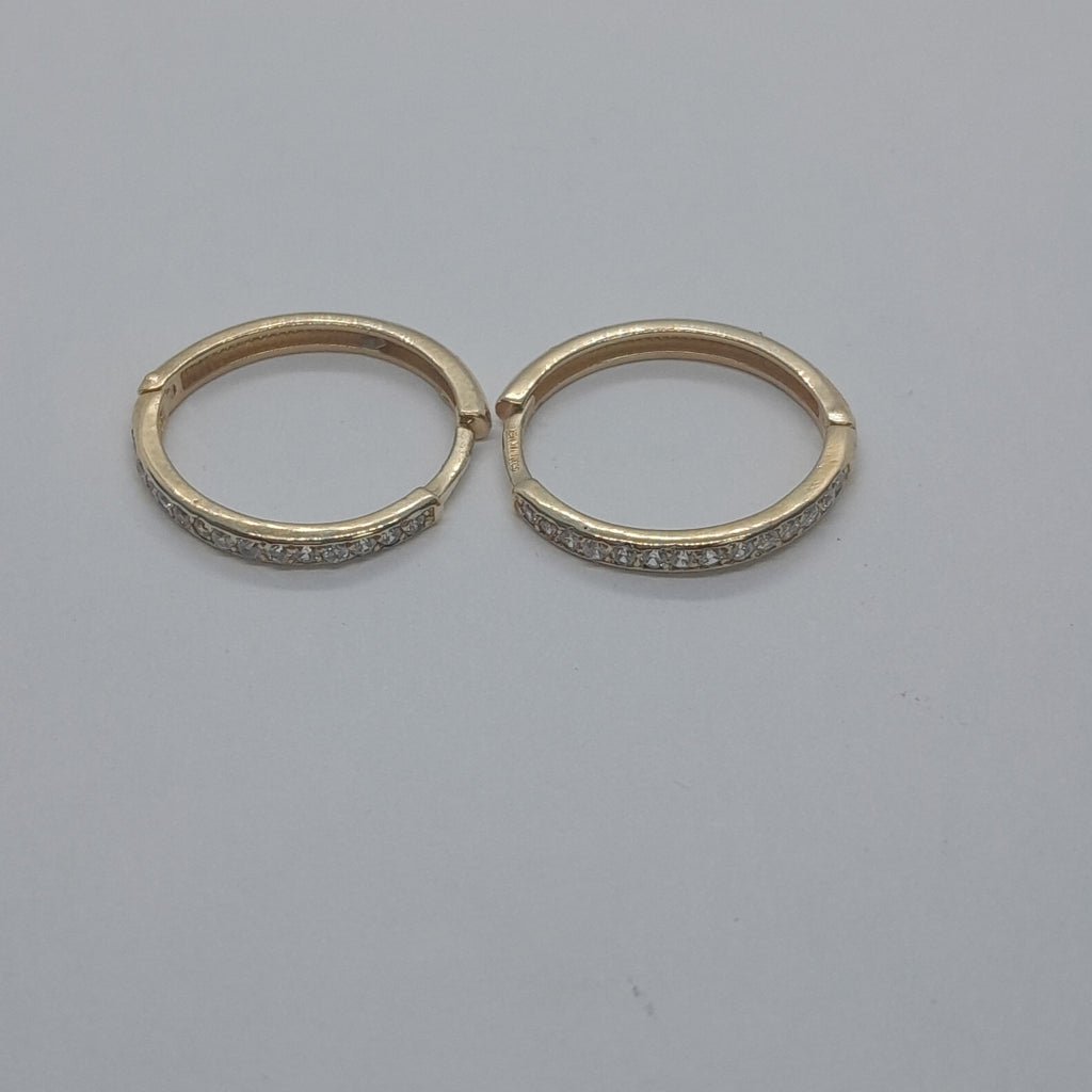 ARETES ARRACADAS C CIRCONIAS 14K 2 GR (NUEVO)