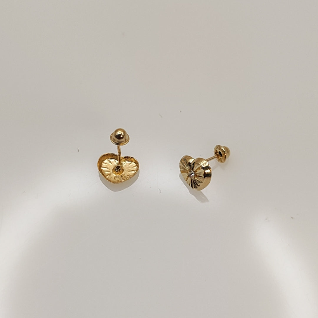 BROQUELES BROQUEL FIG CORAZON C CIRCONIA 14K 0.2603 GR (NUEVO)