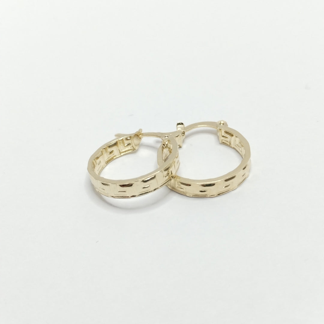 ARETES ARRACADAS FIG GRECAS 14K 1.8 GR (NUEVO)