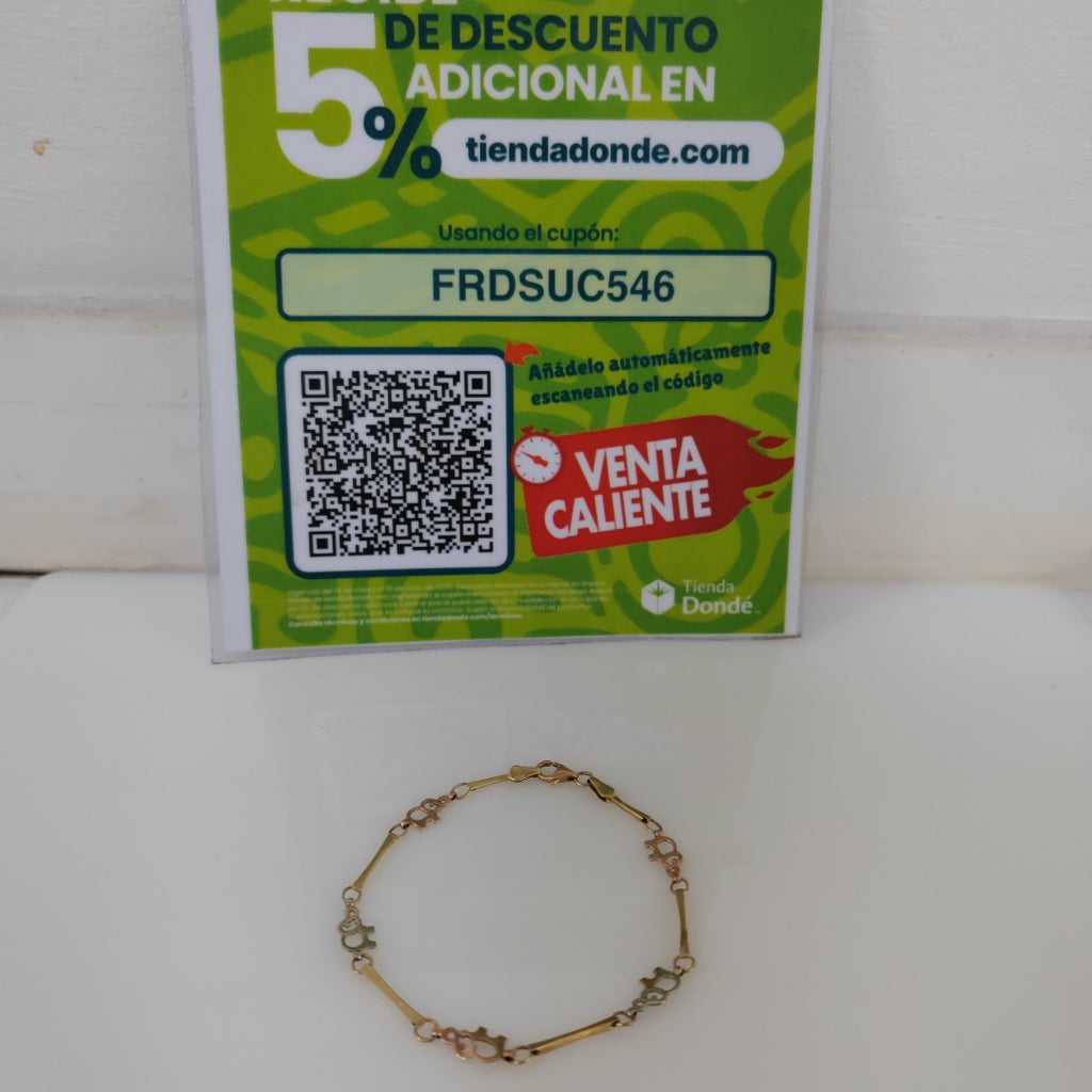 PULSERA ORO, ORO COMBINADO 14 K 2.6 GRMS (SEMINUEVO)