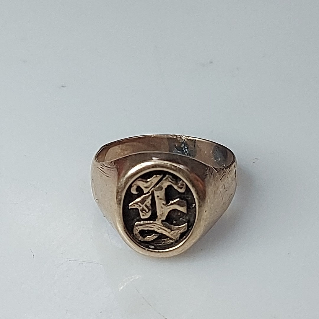 ANILLO CONMEMORATIVO ORO 8 K 7 GRMS (SEMINUEVO)