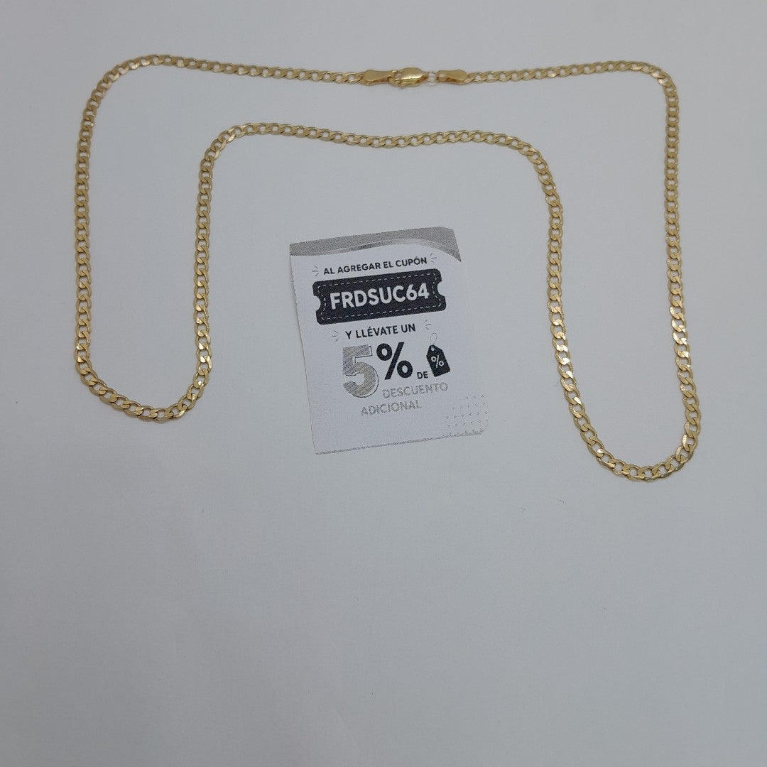 CADENA TEJIDO BARBADA 14K 60 CM 9 GR (NUEVO)