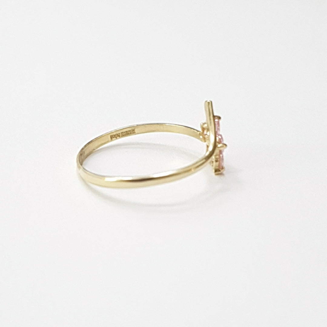 ANILLOS FIG FLOR PIEDRAS COL 14K TALLA 7 1 GR (NUEVO)