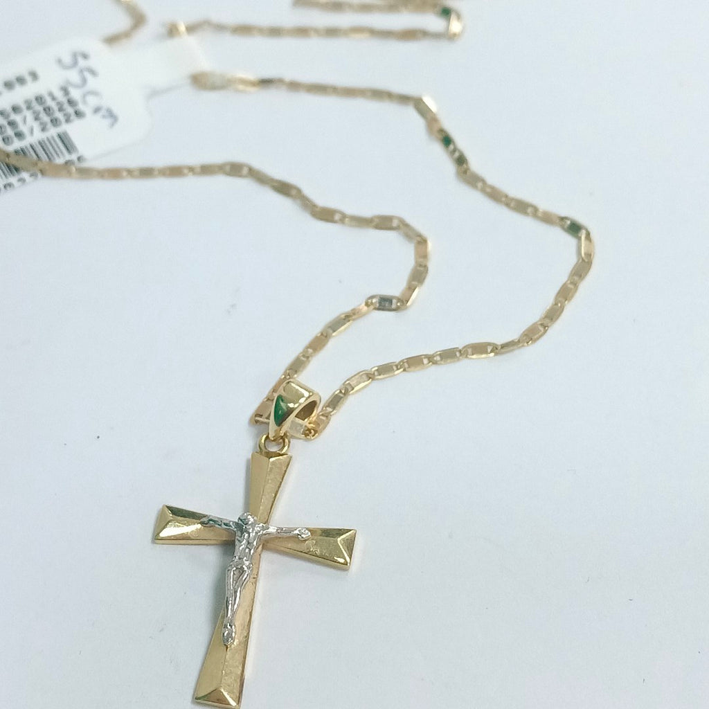 CADENA, CRUZ ORO 14 K 3.3 GRMS (SEMINUEVO)