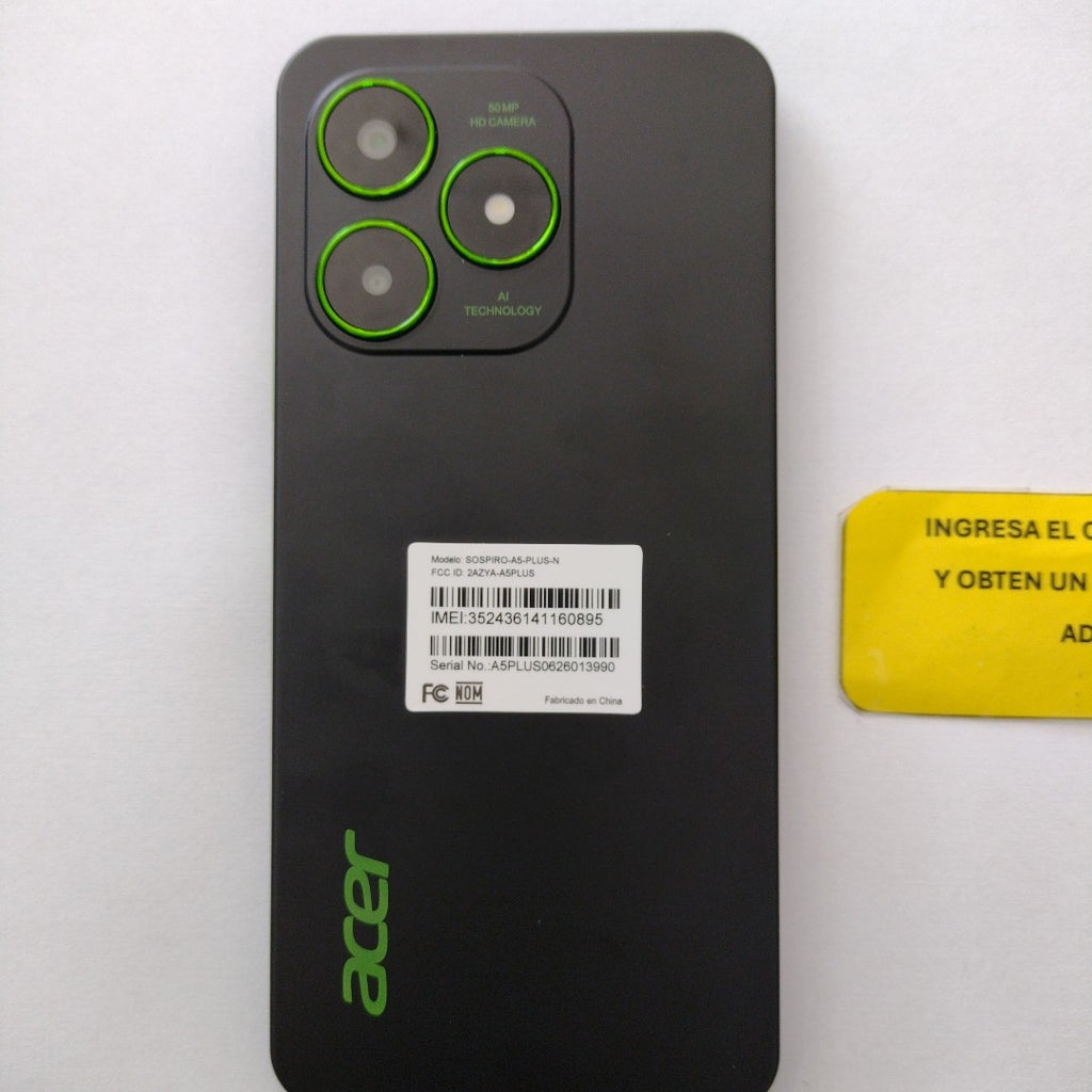 CELULAR ACER SOSPIRO A5 PLUS (2026) 128 GB 4 GB RAM (SEMINUEVO)