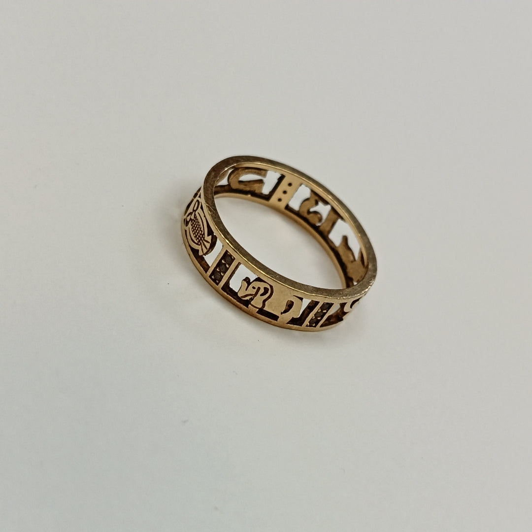 ARGOLLA DE LA SUERTE ORO 14 K 2.8 GRMS (SEMINUEVO)