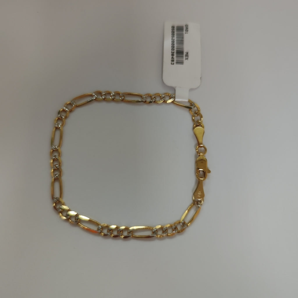 PULSERA 3X1 DIAMANTADA 14K 18 CM 4.4 GR (NUEVO)