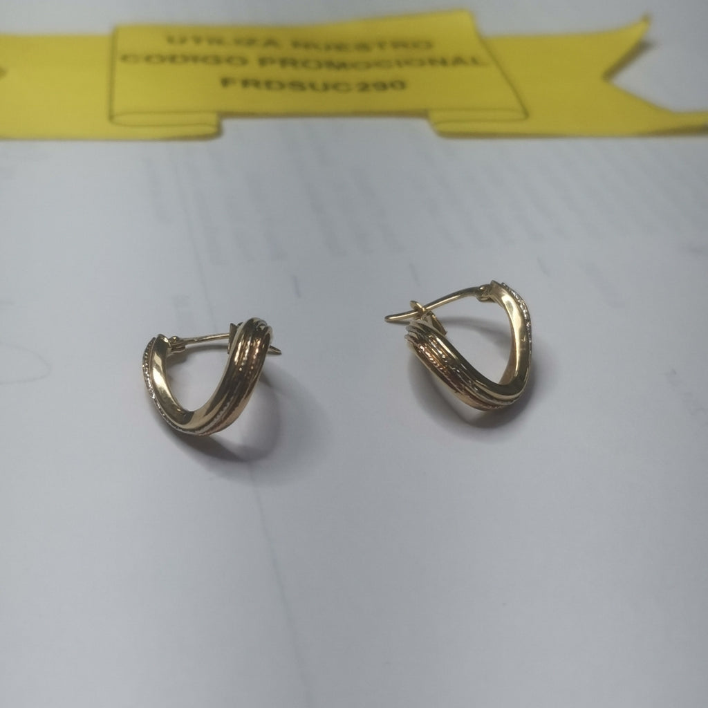 ARRACADAS PAR ORO 14 K 1.9 GRMS (SEMINUEVO)