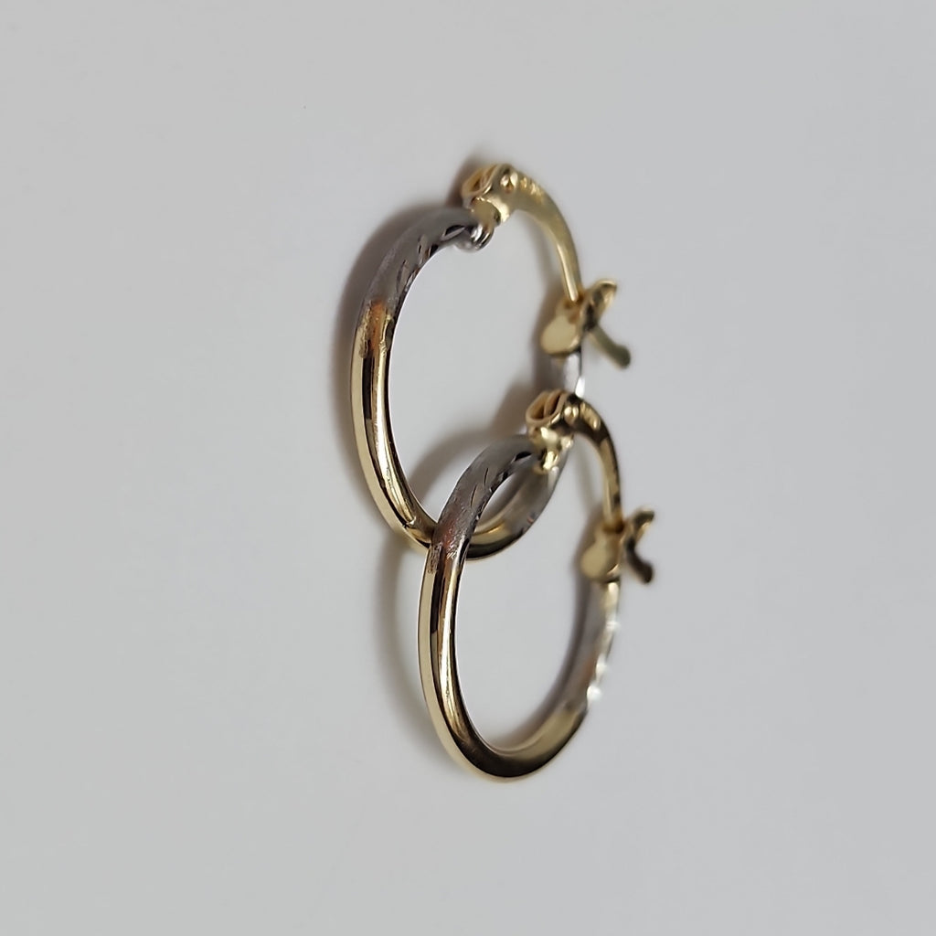 ARETES ARRACADAS COMBINADAS 14K 1.2 GR (NUEVO)