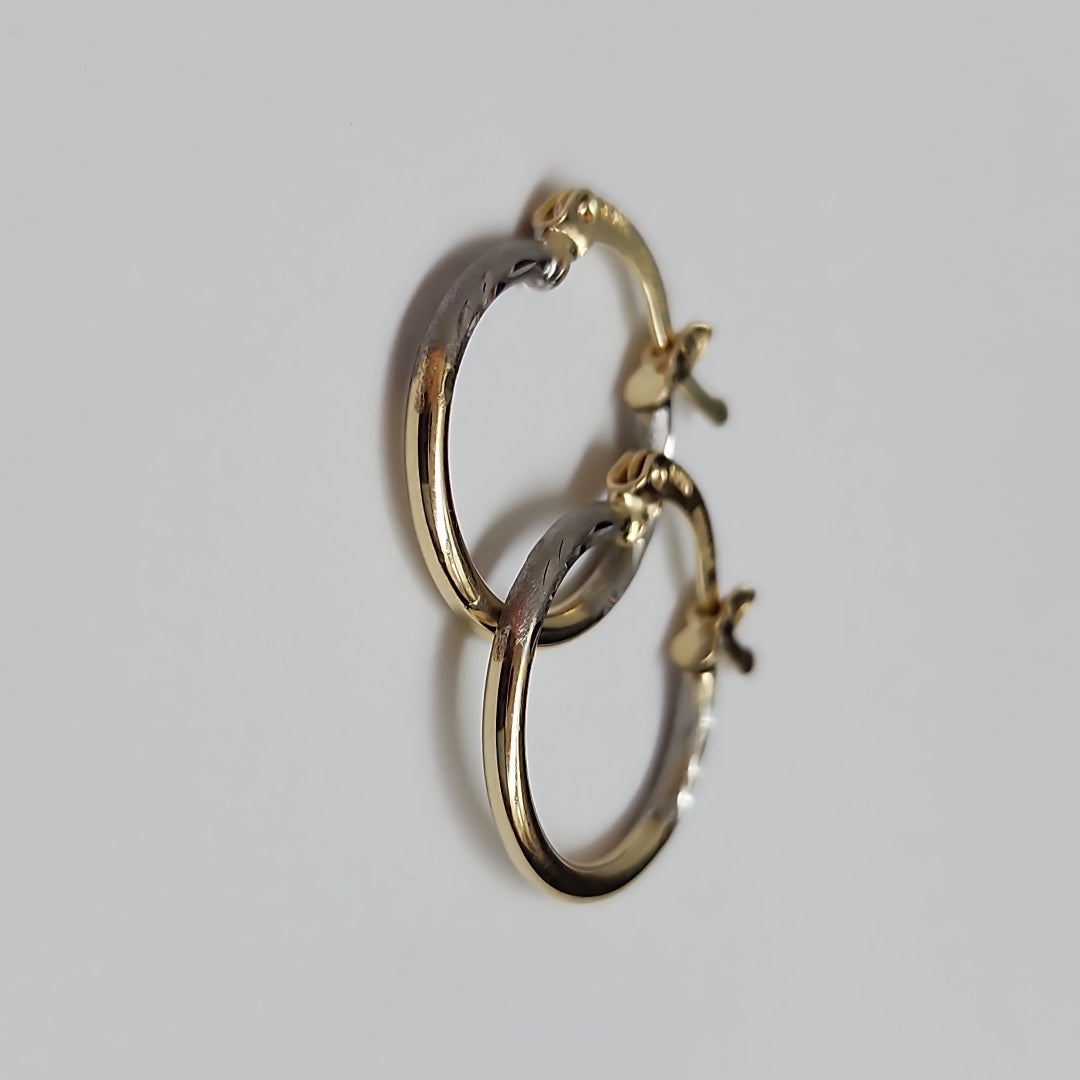 ARETES ARRACADAS COMBINADAS 14K 1.2 GR (NUEVO)