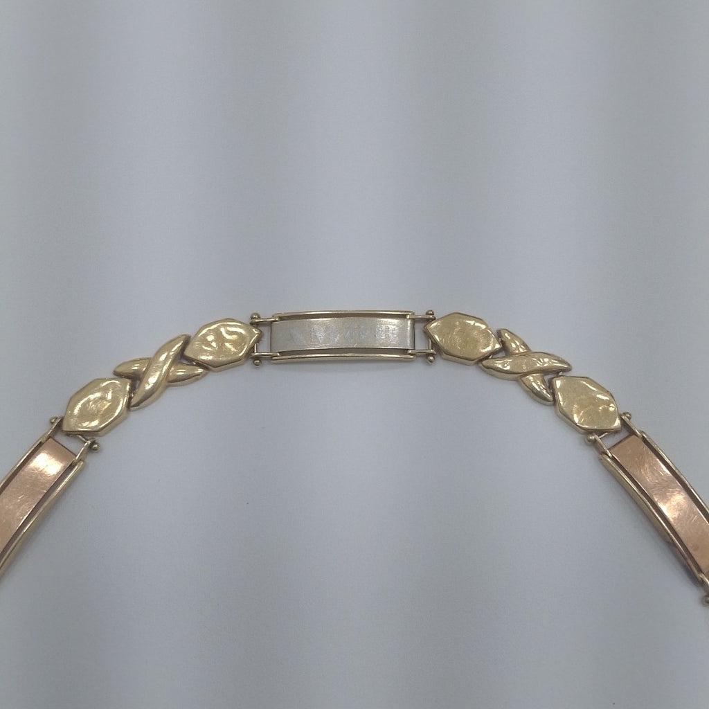 PULSERA ORO COMBINADO 14 K 9.5 GRMS (SEMINUEVO)