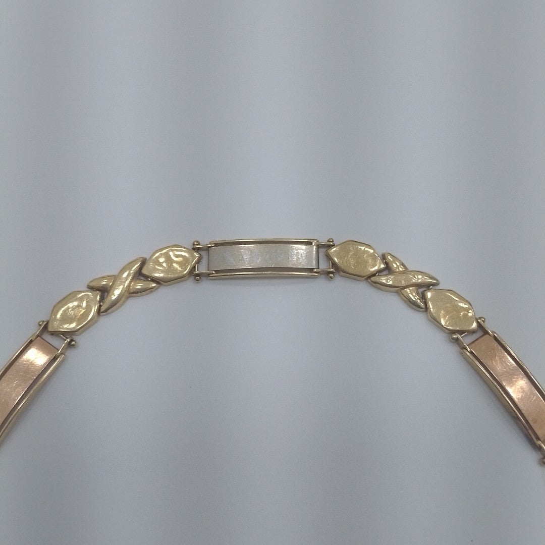 PULSERA ORO COMBINADO 14 K 9.5 GRMS (SEMINUEVO)