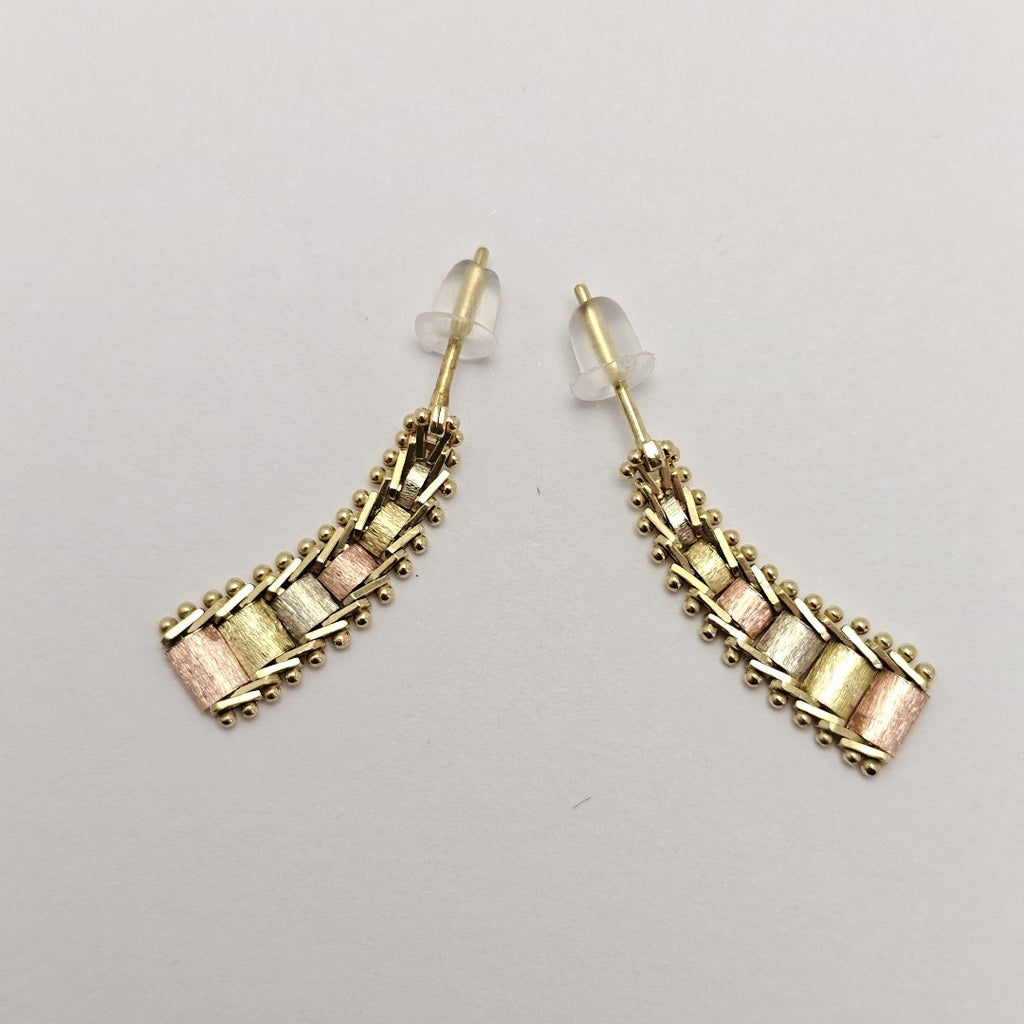 BROQUELES PAR ORO COMBINADO 14 K 2,40 GRMS (SEMINUEVO)