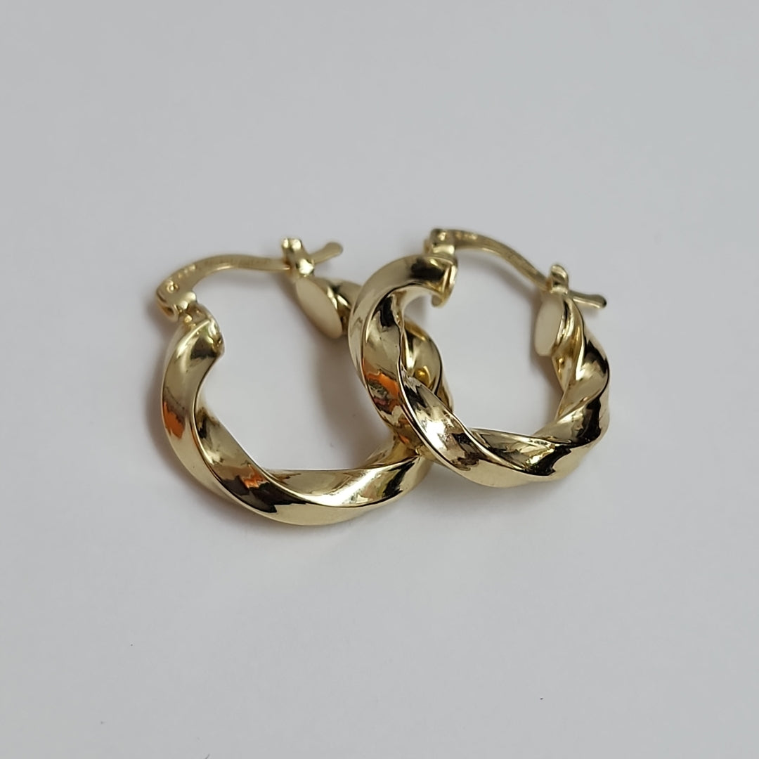 ARETES ARRACADA TORZAL 14K 2 GR (NUEVO)