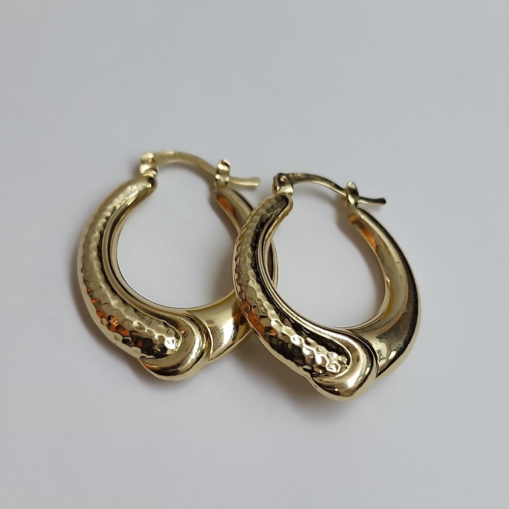 ARETES ARRACADAS ENTRELAZADAS 14K 2.6 GR (NUEVO)