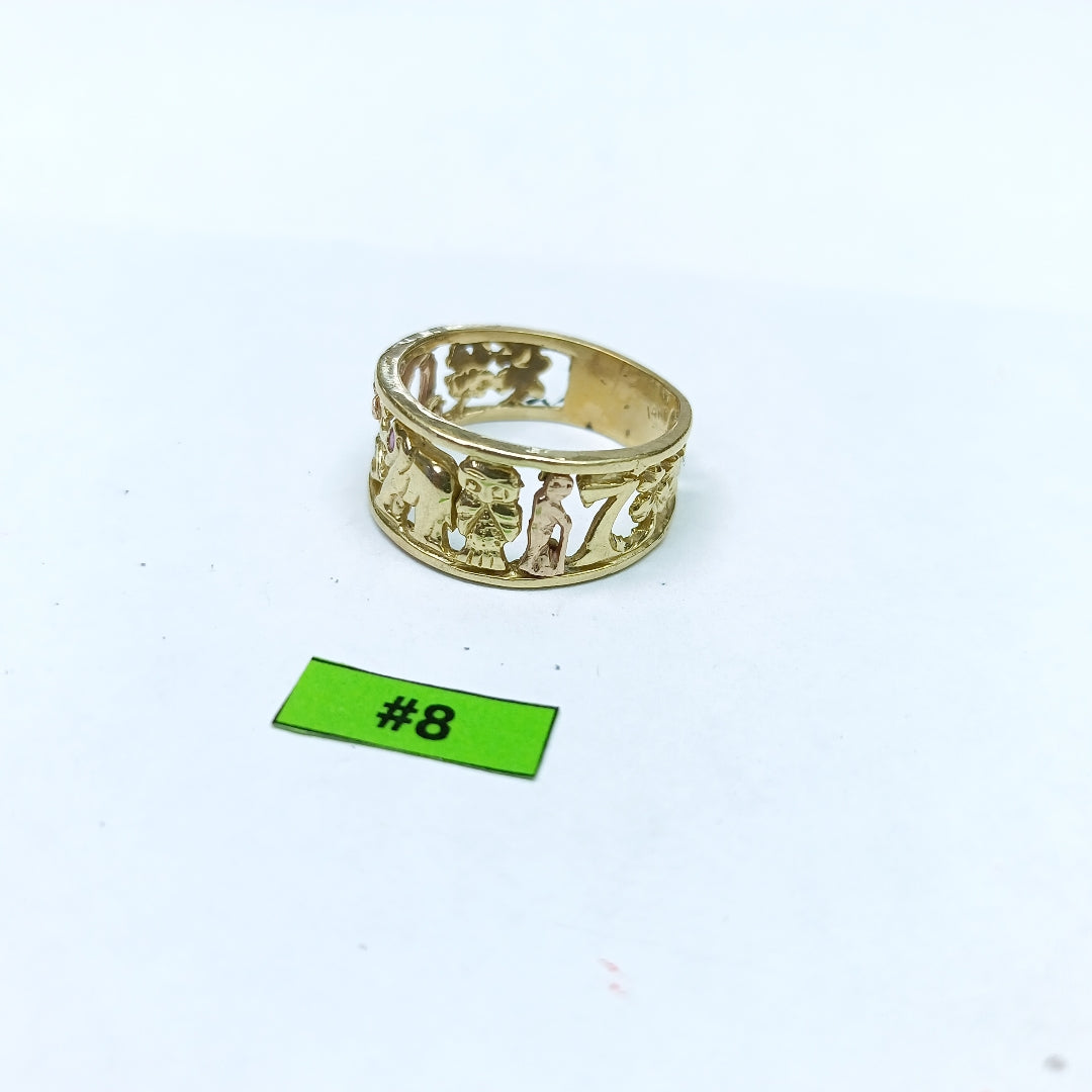 ARGOLLA DE LA SUERTE ORO 10 K 4.7 GRMS (SEMINUEVO)