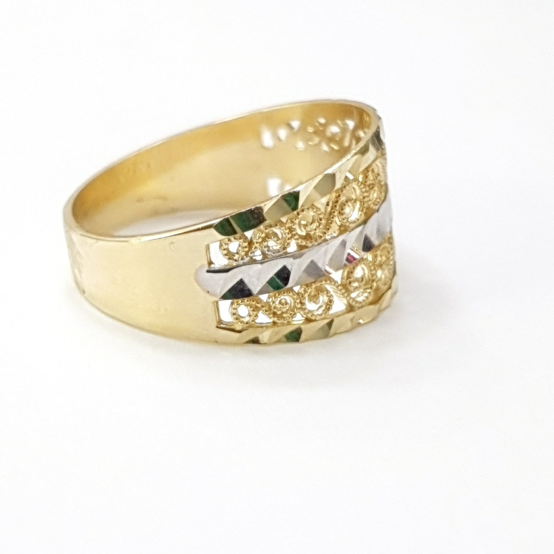 ANILLOS TIPO FILIGRANA 14K TALLA 8.5 3 GR (NUEVO)