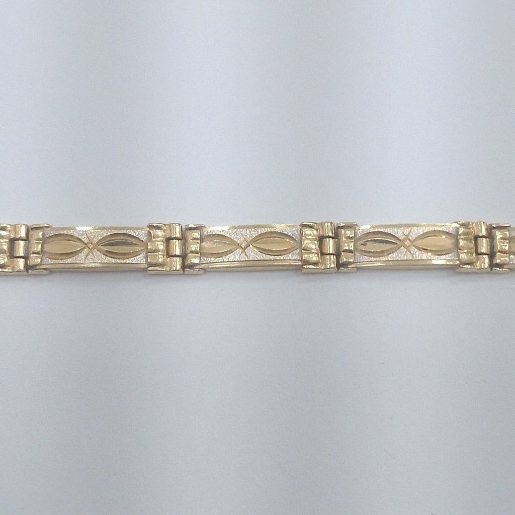 PULSERA ORO COMBINADO 14 K 12.5 GRMS (SEMINUEVO)