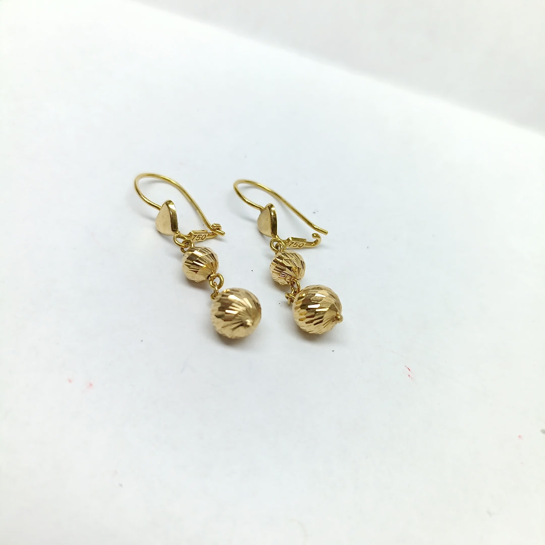 ARETES PAR ORO 18 K 3.3 GRMS (SEMINUEVO)