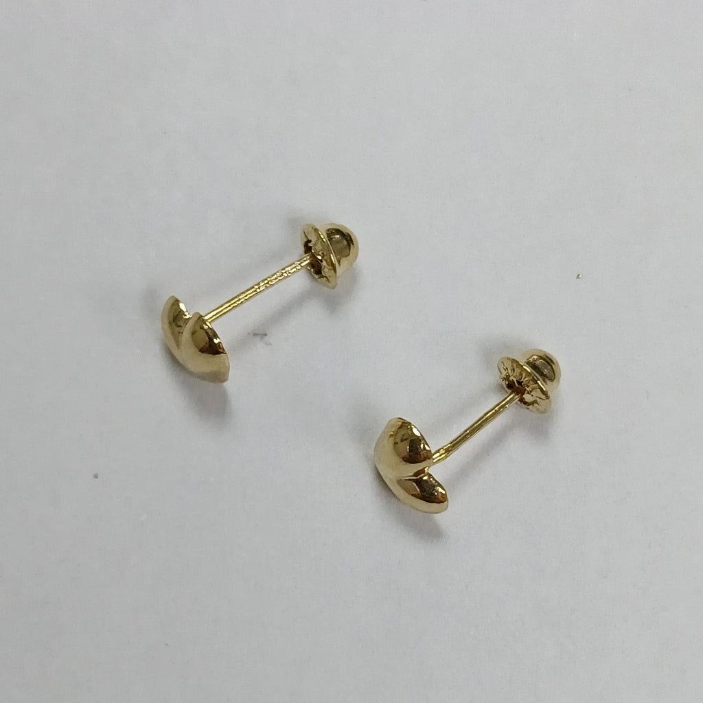 BROQUELES BROQUEL FIG CORAZON LISO 14K 0.1987 GR (NUEVO)