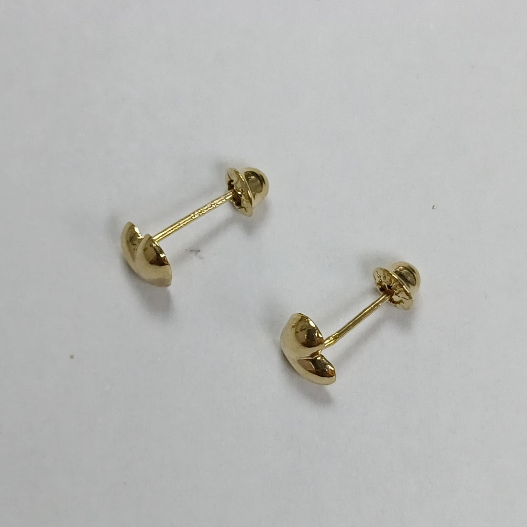 BROQUELES BROQUEL FIG CORAZON LISO 14K 0.1987 GR (NUEVO)