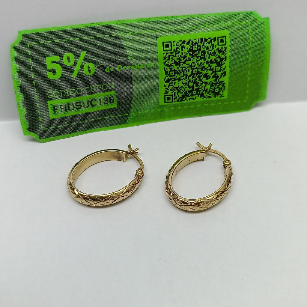 ARRACADAS PAR ORO 14 K 2.2 GRMS (SEMINUEVO)