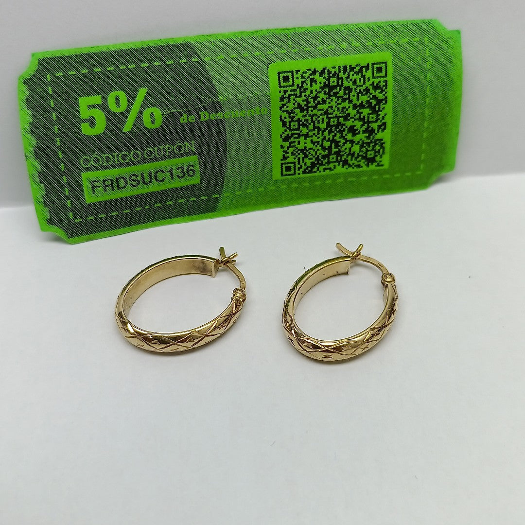 ARRACADAS PAR ORO 14 K 2.2 GRMS (SEMINUEVO)