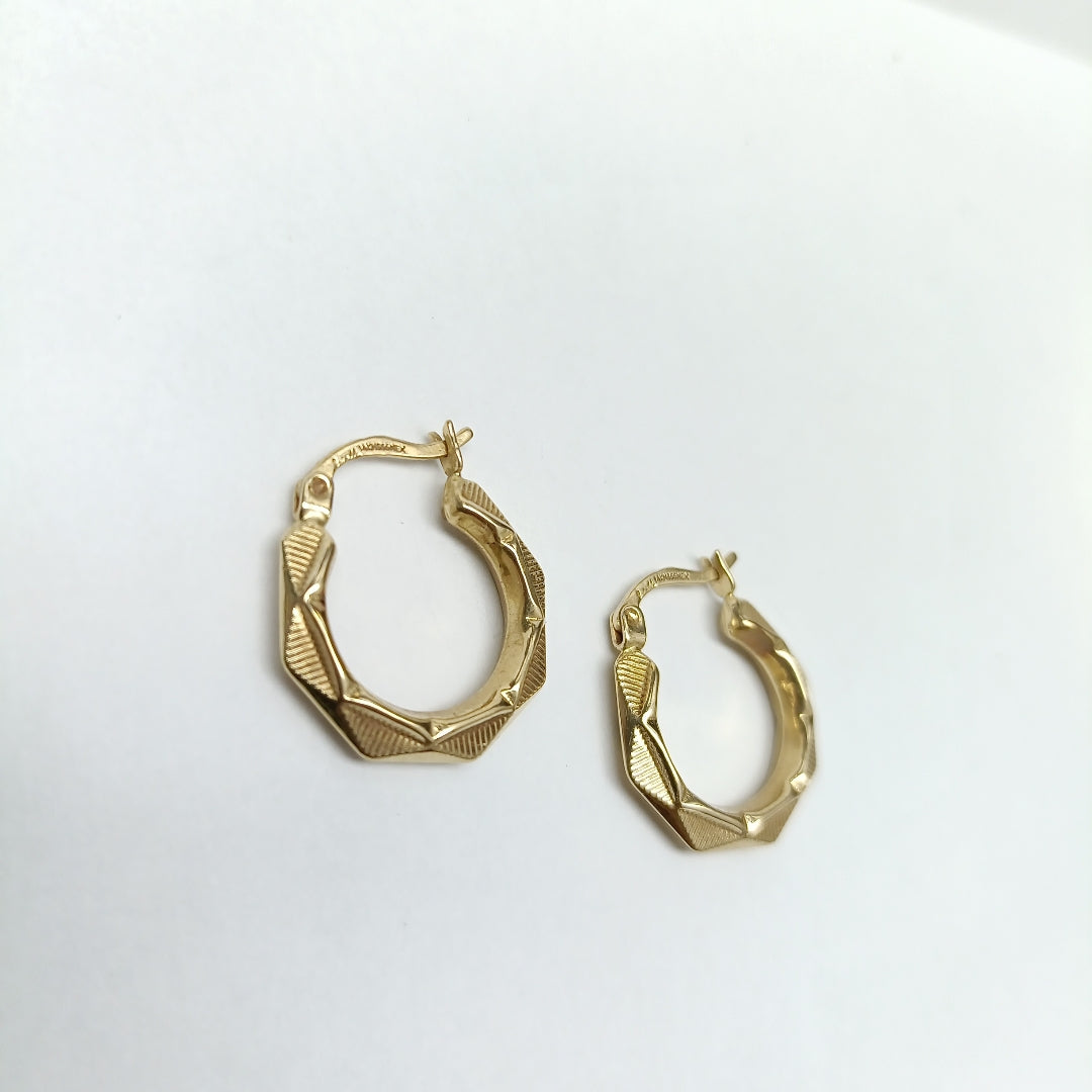 ARRACADAS PAR ORO 14 K 1.5 GRMS (SEMINUEVO)